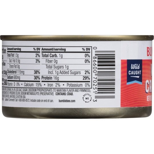 Bumble Bee White Crab Meat, 6 oz Can For Discount