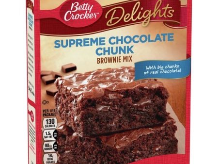 Betty Crocker Delights Supreme Chocolate Chunk Brownie Mix, 18 oz. Online now