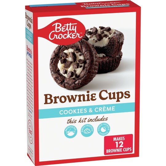 Betty Crocker Brownie Cups Mix, Cookies and CrÃ¨me, 13.6 oz Fashion