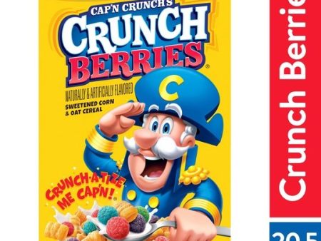 Cap n Crunch s Crunch Berries, Kids Cereal, 20.5 oz Box For Sale