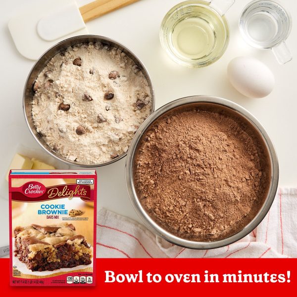 Betty Crocker Delights Cookie Brownie Bar Mix, 17.4 oz. Discount