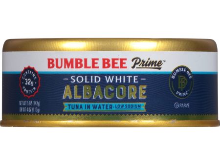 Bumble Bee Prime Solid White Albacore Tuna Low Sodium in Water, 5 oz Can Supply