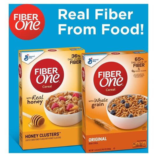 Fiber One Cereal, Original Bran, High Fiber Cereal Made with Whole Grain, 19.6 oz Online