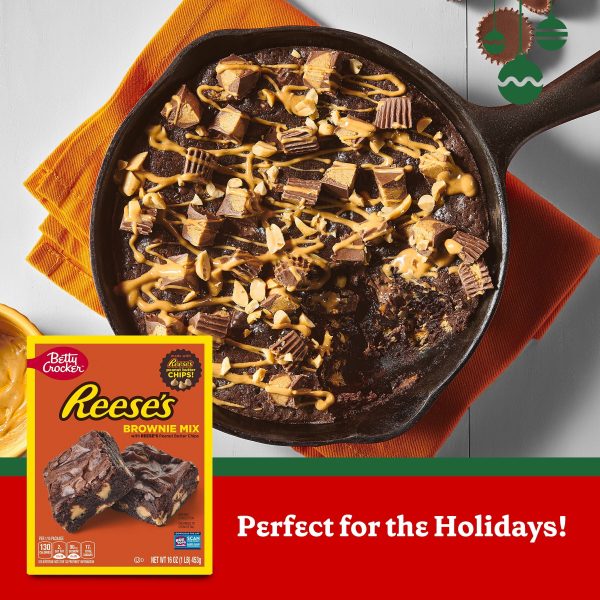 Betty Crocker REESE S Brownie Mix With REESEâS Peanut Butter Chips, 16 oz Supply