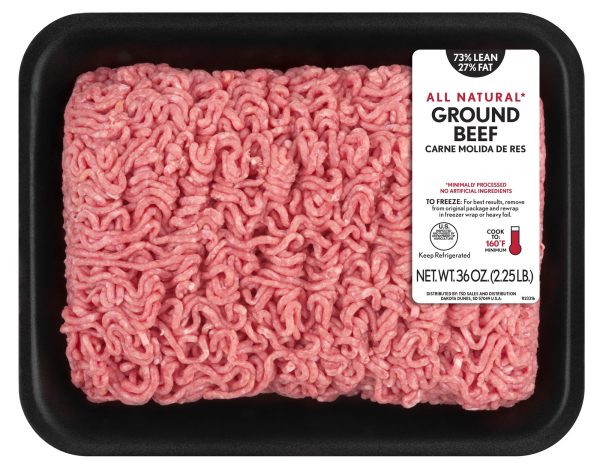 All Natural* 73% Lean 27% Fat Ground Beef, 2.25 lb Tray Sale