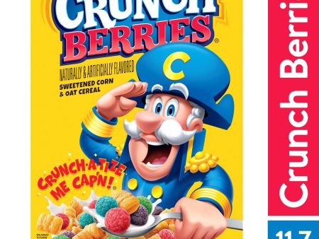 Cap n Crunch, Crunch Berries, Kid s Cereal, 11.7 oz Packaged Breakfast Cereal Box Online Sale