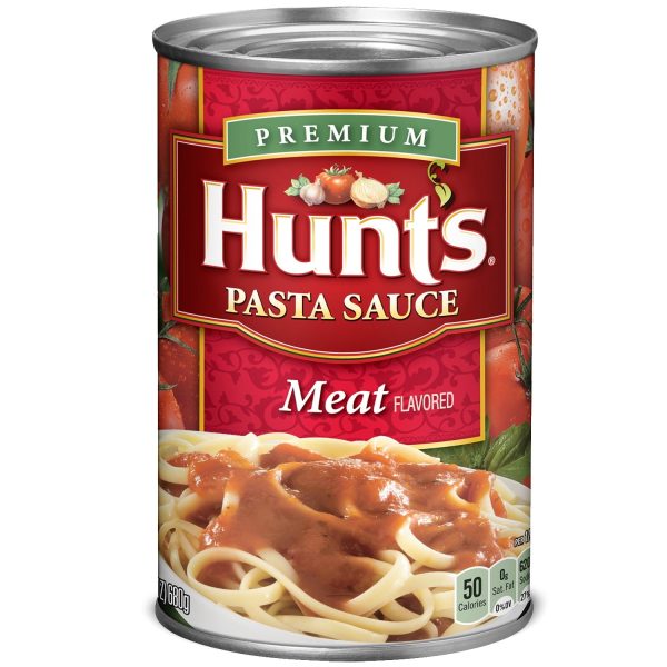 Hunt s Meat Flavored Pasta Sauce, 100% Natural Tomato Sauce, Spaghetti Sauce, 24 oz Can Online now