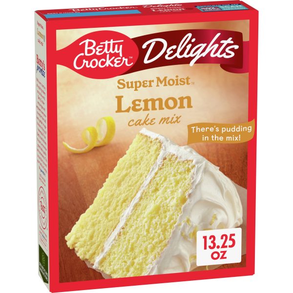 Betty Crocker Delights Super Moist Lemon Cake Mix, 13.25 oz. Fashion