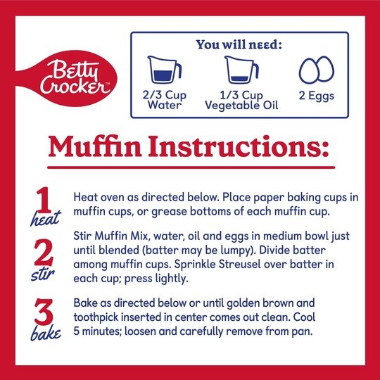 Betty Crocker Muffin and Quick Bread Mix, Lemon Poppy Seed With Streusel, 14.5 oz Online