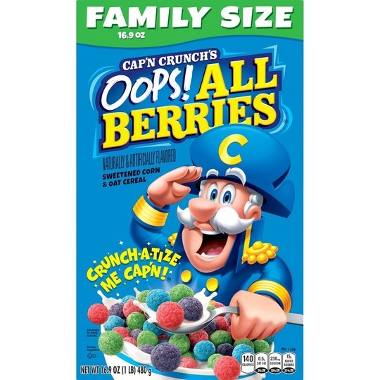 Cap n Crunch Cereal Oops All Berries Cereal, 16.9 oz Cheap