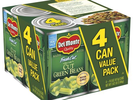 (4 Cans) Del Monte Mixed Green Beans, Vegetables, 14.5 oz Sale