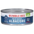 Bumble Bee 5oz Solid White Albacore in Water Low Salt Can EA Fashion