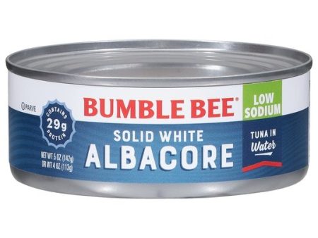 Bumble Bee 5oz Solid White Albacore in Water Low Salt Can EA Fashion