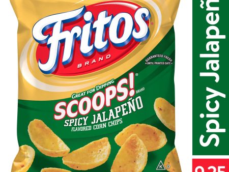 Fritos Scoops Spicy Jalapeno Flavored Corn Chips, 9.25 oz Bag Sale