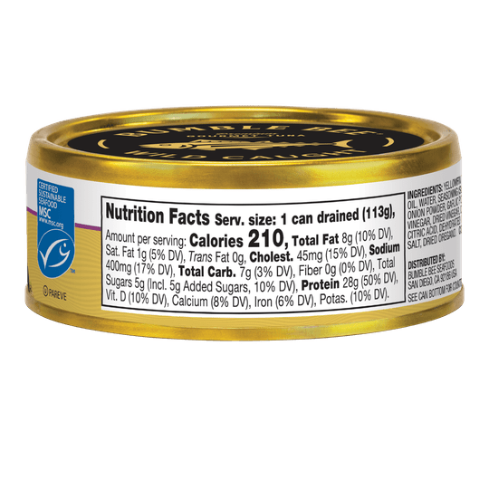 Bumble Bee Prime MSC Yellowfin Solid Light Tuna in Olive Oil Balsamic and Herb 5oz Can EA Online Hot Sale