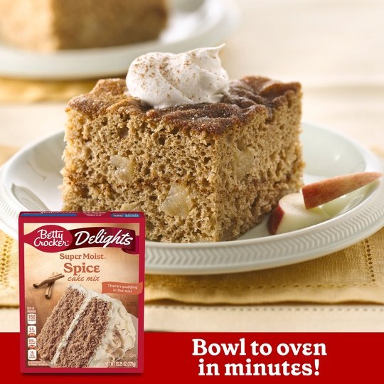 Betty Crocker Delights Super Moist Spice Cake Mix, 13.25 oz. Fashion