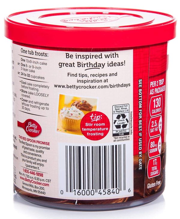 Betty Crocker Gluten Free Chocolate Frosting, 16 oz. For Sale