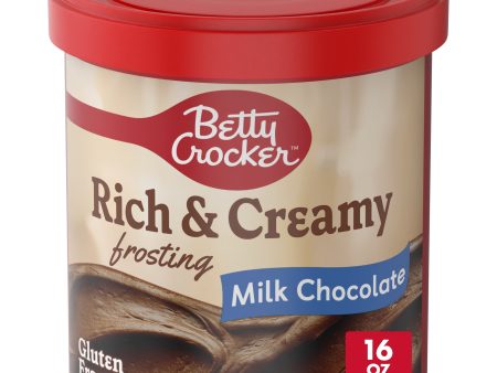 Betty Crocker Rich & Creamy Milk Chocolate Frosting, Gluten Free Frosting, 16 oz For Discount