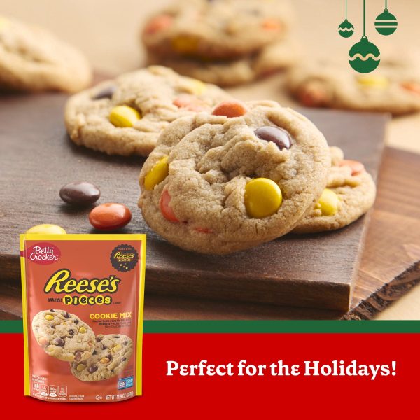 Betty Crocker Peanut Butter Cookie Mix, REESE S PIECES Minis & Chocolate Chips, 11.9 oz Cheap