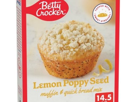 Betty Crocker Muffin and Quick Bread Mix, Lemon Poppy Seed With Streusel, 14.5 oz Online