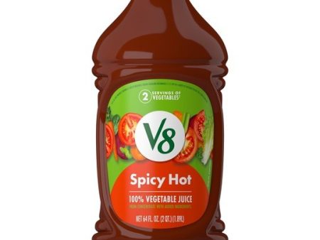 V8 Spicy Hot 100% Vegetable Juice, 64 fl oz Bottle Fashion