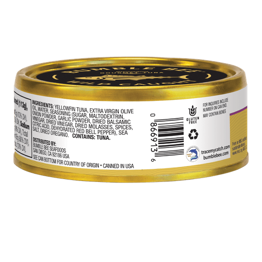 Bumble Bee Prime MSC Yellowfin Solid Light Tuna in Olive Oil Balsamic and Herb 5oz Can EA Online Hot Sale