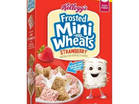 Kellogg s Frosted Mini-Wheats Strawberry Cold Breakfast Cereal, Family Size, 22 oz Box Online Sale