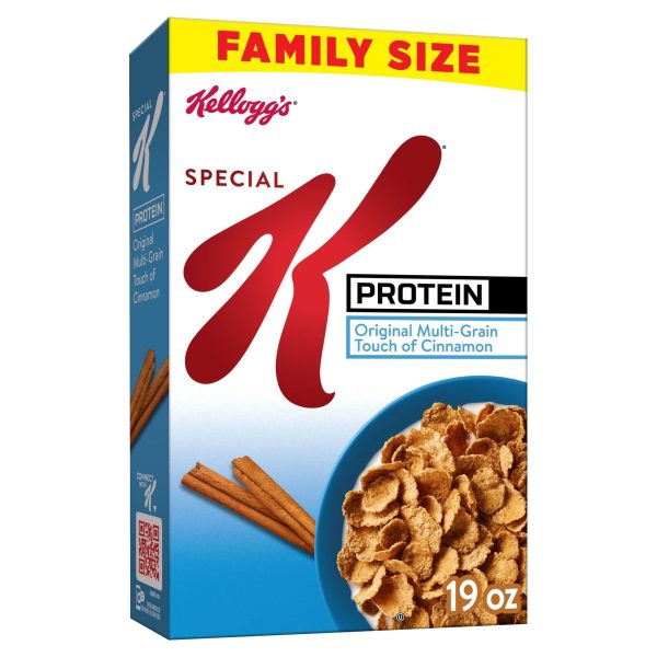 Kellogg s Special K Original Multi-Grain Touch of Cinnamon Cold Breakfast Cereal, Family Size, 19 oz Box Discount