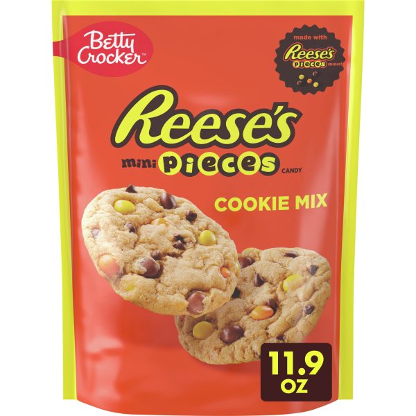 Betty Crocker Peanut Butter Cookie Mix, REESE S PIECES Minis & Chocolate Chips, 11.9 oz Cheap