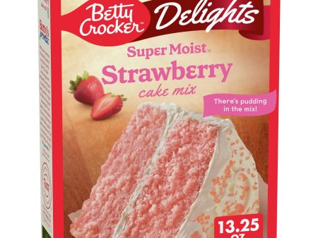 Betty Crocker Delights Super Moist Strawberry Cake Mix, 13.25 oz. Online Sale