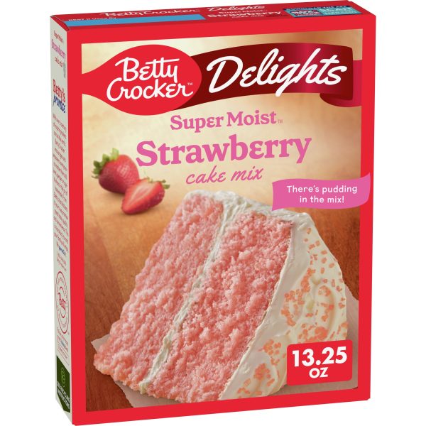 Betty Crocker Delights Super Moist Strawberry Cake Mix, 13.25 oz. Online Sale