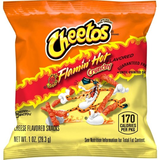 Cheetos Crunchy Cheese Flavored Snacks Flamin  Hot, 1 oz, 10 Count on Sale