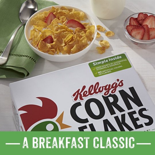 Kellogg s Corn Flakes Original Breakfast Cereal, Family Size, 18 oz Box Hot on Sale