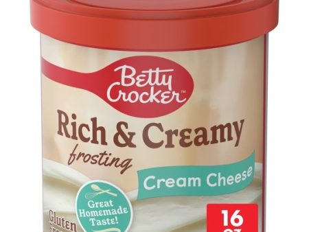 Betty Crocker Rich & Creamy Cream Cheese Flavored Frosting, Gluten Free Frosting, 16 oz Supply