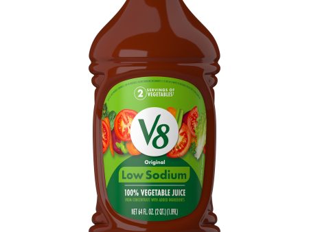 V8 Low Sodium Original 100% Vegetable Juice, 64 fl oz Bottle Discount