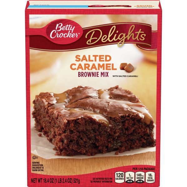 Betty Crocker Delights Salted Caramel Brownie Mix, 18.4 oz. Cheap