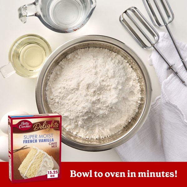 Betty Crocker Super Moist French Vanilla Cake Mix, 15.25 oz. Supply