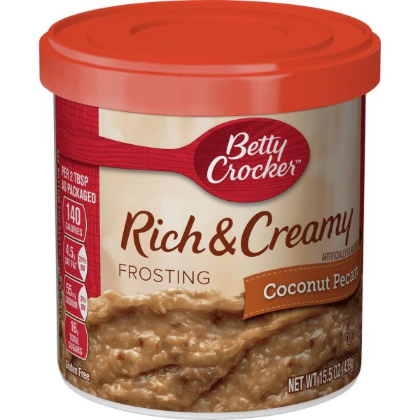 Betty Crocker Gluten Free Rich & Creamy Coconut Pecan Frosting, 15.5 oz. Online Hot Sale