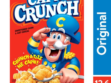 Cap n Crunch Sweetened Corn & Oat Cereal 12.6 oz Box Package Breakfast Cold Cereal Ready to Serve Online