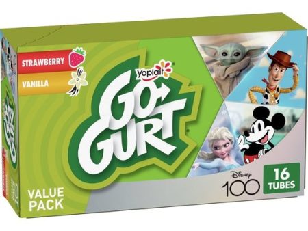 Go-Gurt Disney s Frozen Gluten Free Strawberry and Vanilla Yogurt Tubes 16 Count Supply