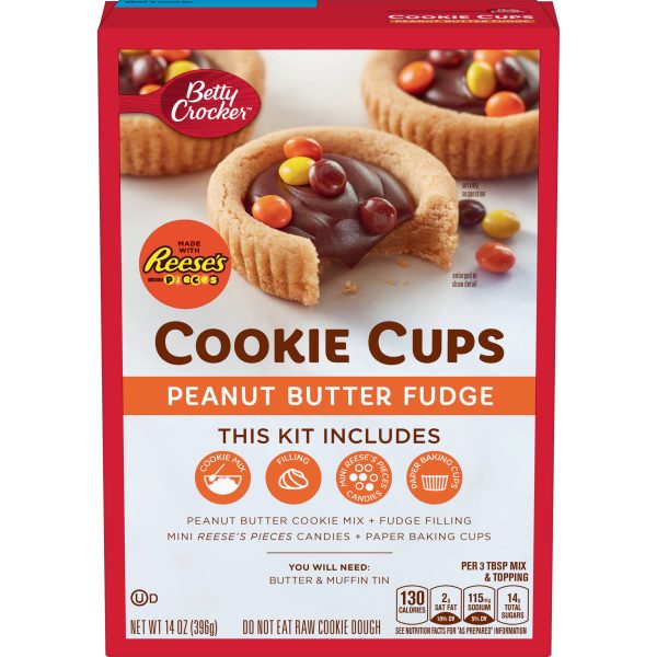 Betty Crocker Peanut Butter Fudge Cookie Cups, 14 oz Hot on Sale