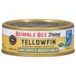 Bumble Bee Prime MSC Yellowfin Solid Light Tuna in Olive Oil Basil Pesto and Roasted Garlic 5oz Can EA Online Hot Sale