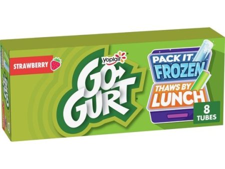 Go-GURT Strawberry Kids Fat Free Yogurt, Gluten Free, 2 oz. Yogurt Tubes (8 Count) Online Sale