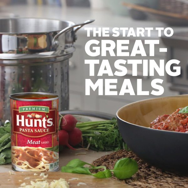 Hunt s Meat Flavored Pasta Sauce, 100% Natural Tomato Sauce, Spaghetti Sauce, 24 oz Can Online now