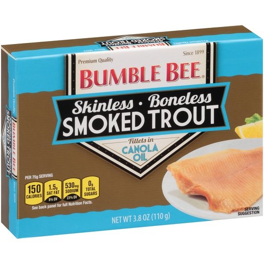 Bumble Bee Skinless & Boneless Smoked Trout Fillets, 3.8 oz Can Discount