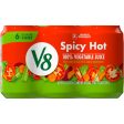 V8 Spicy Hot 100% Vegetable Juice, 11.5 fl oz Can (Pack of 6) Hot on Sale