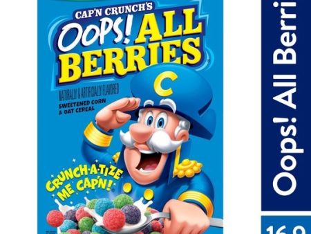 Cap n Crunch Cereal Oops All Berries Cereal, 16.9 oz Cheap