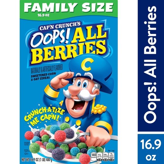 Cap n Crunch Cereal Oops All Berries Cereal, 16.9 oz Cheap