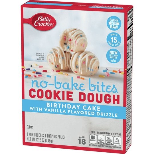 Betty Crocker No-Bake Bites Birthday Cake Cookie Dough, 12.2 oz. on Sale