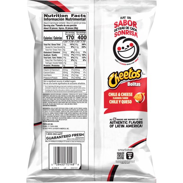 Cheetos Bolitas Chile & Cheese Snack Chips Puffed Snacks, 2.375 oz Bag Online Sale